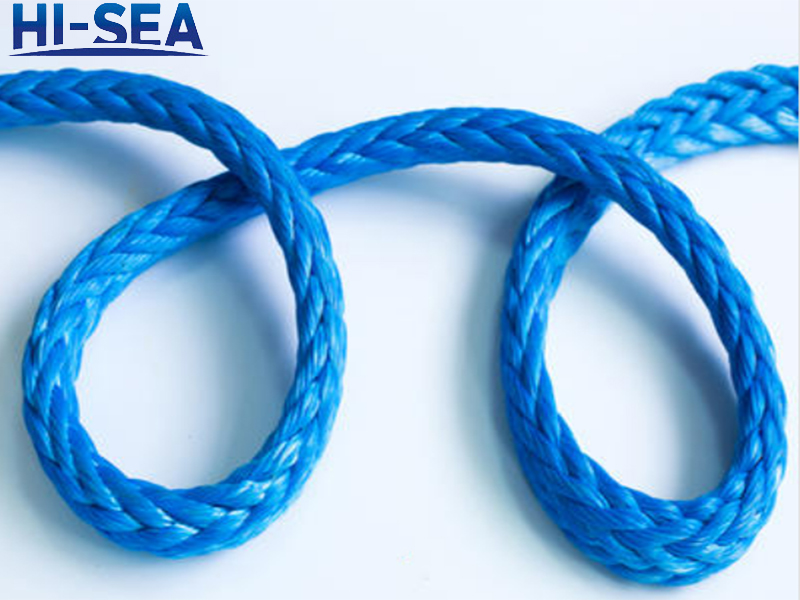 3 Strands Mooring Rope with HMPE Fiber High Breaking Strength and Soft Handle with 2 Ends Eyes